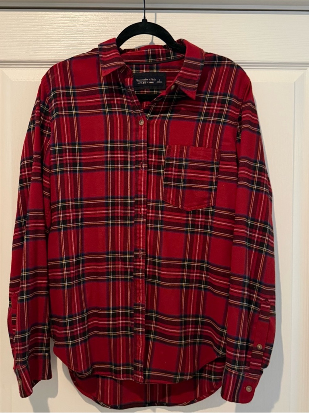 Abercrombie plaid light flannel - L
